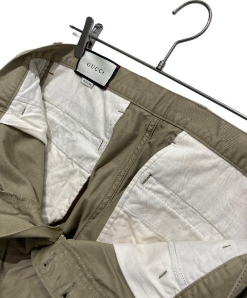 GUCCI（グッチ）GUCCI (グッチ) ビーラインチノパン ベージュ サイズ:48の古着・服飾アイテム
