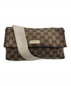 GUCCIグッチ）の古着「GG柄ボディーバッグ」｜ベージュ