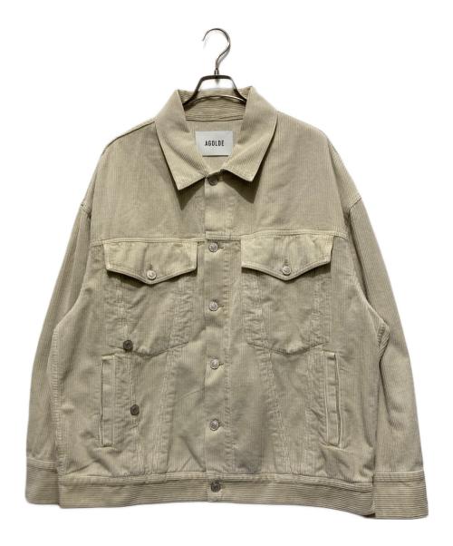 AGOLDE（エーゴールドイー）AGOLDE (エーゴールドイー) REWORKED WAYNE ジャケット ベージュ サイズ:Sの古着・服飾アイテム