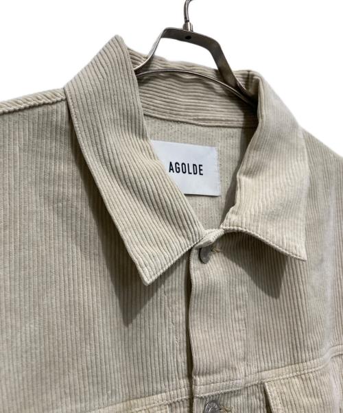 AGOLDE（エーゴールドイー）AGOLDE (エーゴールドイー) REWORKED WAYNE ジャケット ベージュ サイズ:Sの古着・服飾アイテム