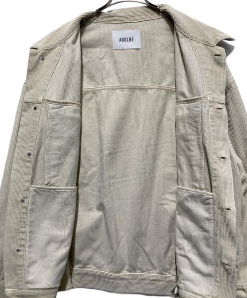 AGOLDE（エーゴールドイー）AGOLDE (エーゴールドイー) REWORKED WAYNE ジャケット ベージュ サイズ:Sの古着・服飾アイテム