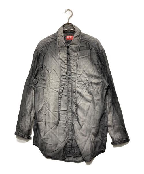 DIESEL（ディーゼル）DIESEL (ディーゼル) デニムシャツ ブラック サイズ:XSの古着・服飾アイテム