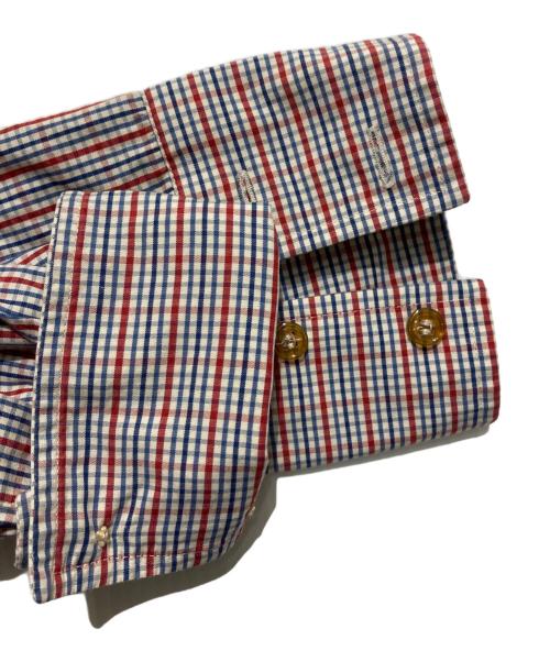 Vivienne Westwood man（ヴィヴィアン ウェストウッド マン）Vivienne Westwood man (ヴィヴィアン ウェストウッド マン) オーブ刺繍デザインチェックシャツ レッド サイズ:44の古着・服飾アイテム