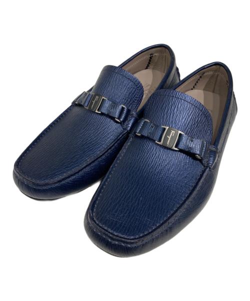 Salvatore Ferragamo（サルヴァトーレ フェラガモ）Salvatore Ferragamo (サルヴァトーレ フェラガモ) ドライビングシューズ ネイビー サイズ:6 1/2の古着・服飾アイテム