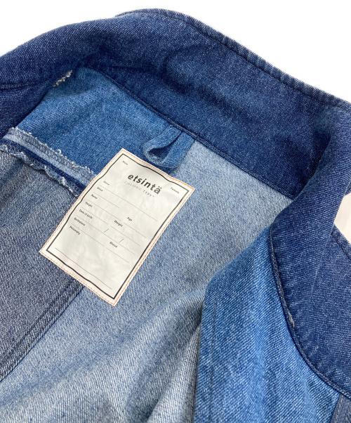 etsinta（エシンタ）etsinta (エシンタ) デニムパッチワークモッズコート ネイビー サイズ:1の古着・服飾アイテム