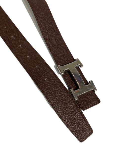 HERMES（エルメス）HERMES (エルメス) コンスタンスHロゴレザーベルト ブラックの古着・服飾アイテム