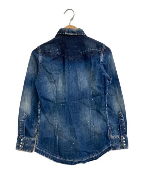 DSQUARED2（ディースクエアード）DSQUARED2 (ディースクエアード) デニムシャツ インディゴ サイズ:10Yの古着・服飾アイテム