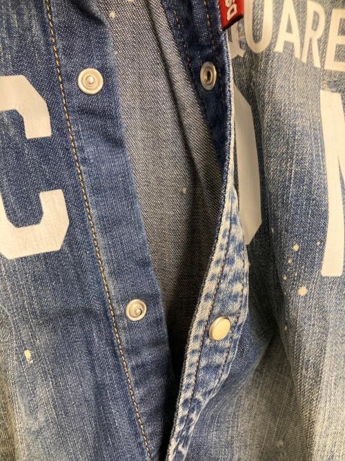 DSQUARED2（ディースクエアード）DSQUARED2 (ディースクエアード) デニムシャツ インディゴ サイズ:10Yの古着・服飾アイテム