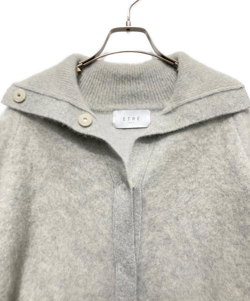 ETRE TOKYO（エトレトウキョウ）ETRE TOKYO (エトレトウキョウ) スリットスリーブニットポンチョ グレー サイズ:FREEの古着・服飾アイテム