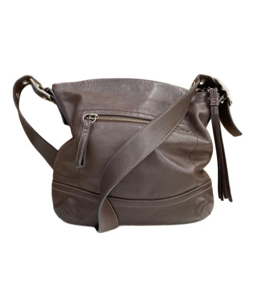 COACH（コーチ）COACH (コーチ) レザーショルダーバッグ ブラウンの古着・服飾アイテム