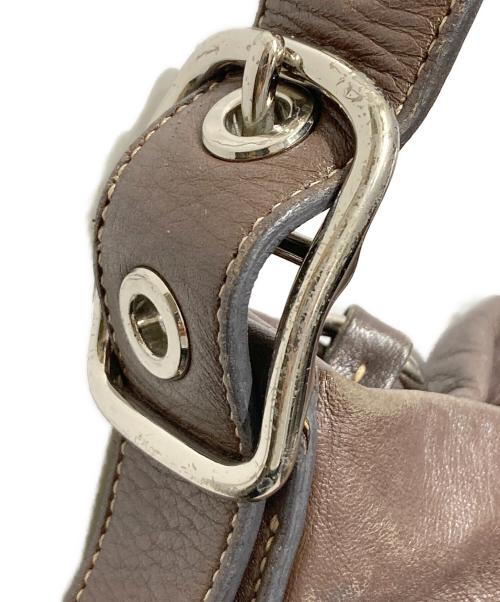 COACH（コーチ）COACH (コーチ) レザーショルダーバッグ ブラウンの古着・服飾アイテム