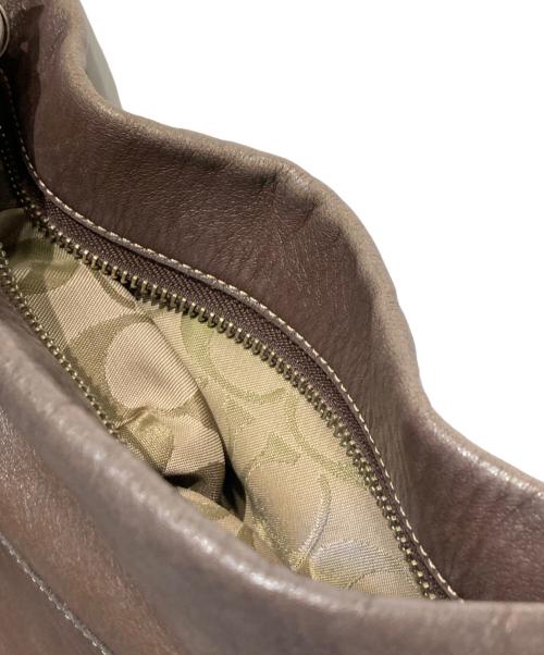 COACH（コーチ）COACH (コーチ) レザーショルダーバッグ ブラウンの古着・服飾アイテム