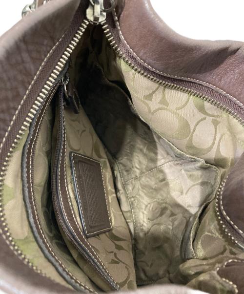 COACH（コーチ）COACH (コーチ) レザーショルダーバッグ ブラウンの古着・服飾アイテム