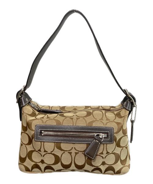 COACH（コーチ）COACH (コーチ) シグネチャーハンドバッグ ベージュの古着・服飾アイテム