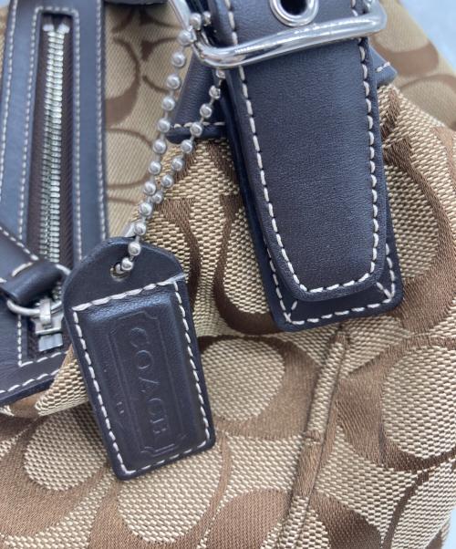 COACH（コーチ）COACH (コーチ) シグネチャーハンドバッグ ベージュの古着・服飾アイテム