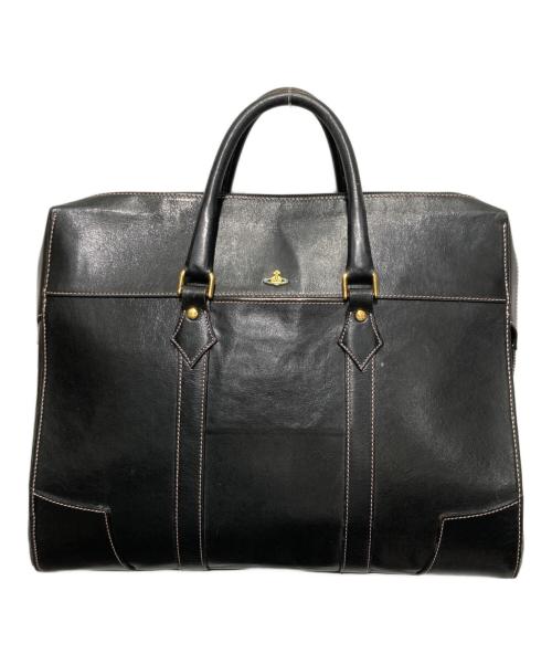 Vivienne Westwood（ヴィヴィアンウエストウッド）Vivienne Westwood (ヴィヴィアンウエストウッド) オーブレザービジネスバッグ ブラックの古着・服飾アイテム