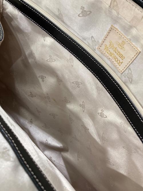 Vivienne Westwood（ヴィヴィアンウエストウッド）Vivienne Westwood (ヴィヴィアンウエストウッド) オーブレザービジネスバッグ ブラックの古着・服飾アイテム