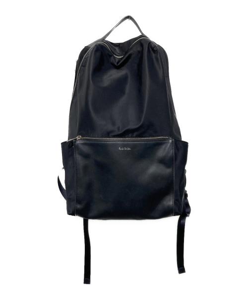 PAUL SMITH（ポールスミス）Paul Smith (ポールスミス) ナイロンストライプリュック ブラックの古着・服飾アイテム