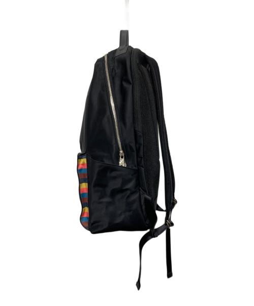 PAUL SMITH（ポールスミス）Paul Smith (ポールスミス) ナイロンストライプリュック ブラックの古着・服飾アイテム