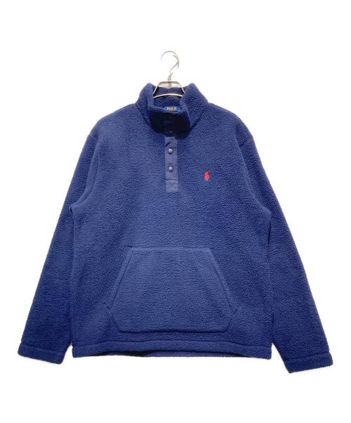 POLO RALPH LAUREN（ポロ・ラルフローレン）POLO RALPH LAUREN (ポロ・ラルフローレン) フリースハーフスナッププルオーバー ネイビー サイズ:Mの古着・服飾アイテム