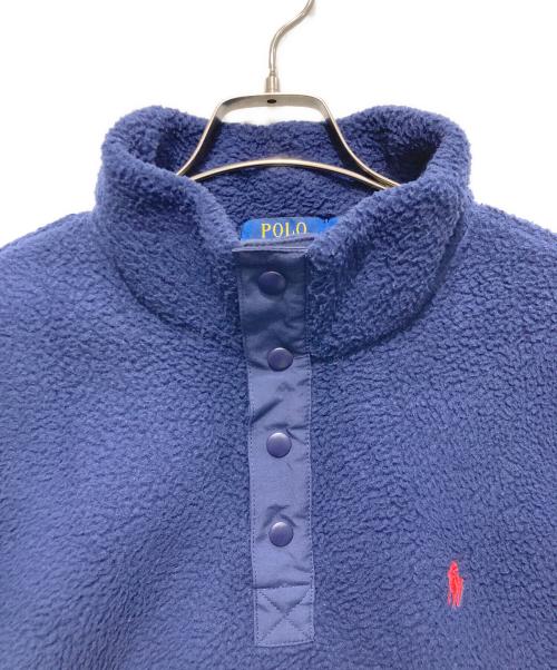 POLO RALPH LAUREN（ポロ・ラルフローレン）POLO RALPH LAUREN (ポロ・ラルフローレン) フリースハーフスナッププルオーバー ネイビー サイズ:Mの古着・服飾アイテム