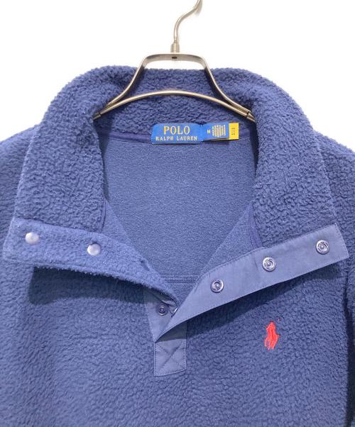 POLO RALPH LAUREN（ポロ・ラルフローレン）POLO RALPH LAUREN (ポロ・ラルフローレン) フリースハーフスナッププルオーバー ネイビー サイズ:Mの古着・服飾アイテム