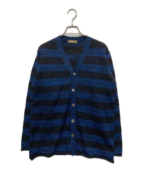Y's for men（ワイズフォーメン）Y's for men (ワイズフォーメン) ニットカーディガン ネイビー×ブラック サイズ:不明の古着・服飾アイテム