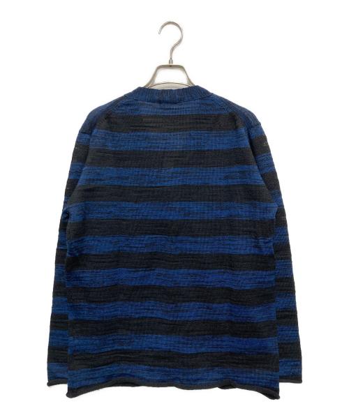 Y's for men（ワイズフォーメン）Y's for men (ワイズフォーメン) ニットカーディガン ネイビー×ブラック サイズ:不明の古着・服飾アイテム