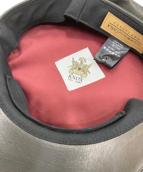 CA4LA（カシラ）CA4LA (カシラ) KNOX別注レザーキャスケット ブラックの古着・服飾アイテム