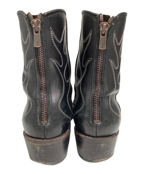 EARLE（アール）EARLE (アール) Minimal western boots/ウエスタンブーツ ブラック サイズ:40の古着・服飾アイテム