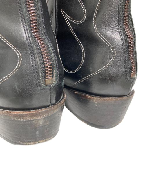 EARLE（アール）EARLE (アール) Minimal western boots/ウエスタンブーツ ブラック サイズ:40の古着・服飾アイテム
