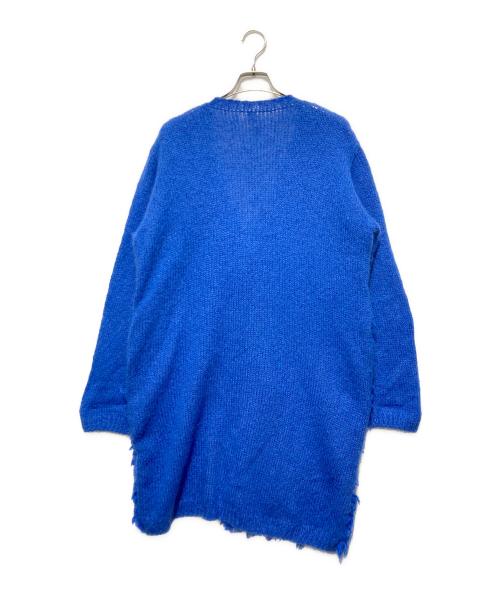 45rpm（45アールピーエム）45rpm (45アールピーエム) ウールモヘヤロングカーディガン ブルー サイズ:2の古着・服飾アイテム