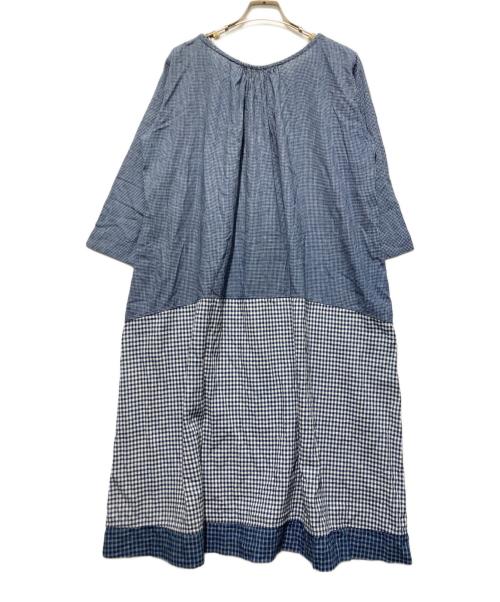 45rpm（45アールピーエム）45rpm (45アールピーエム) チェック切替ワンピース ネイビー サイズ:2の古着・服飾アイテム