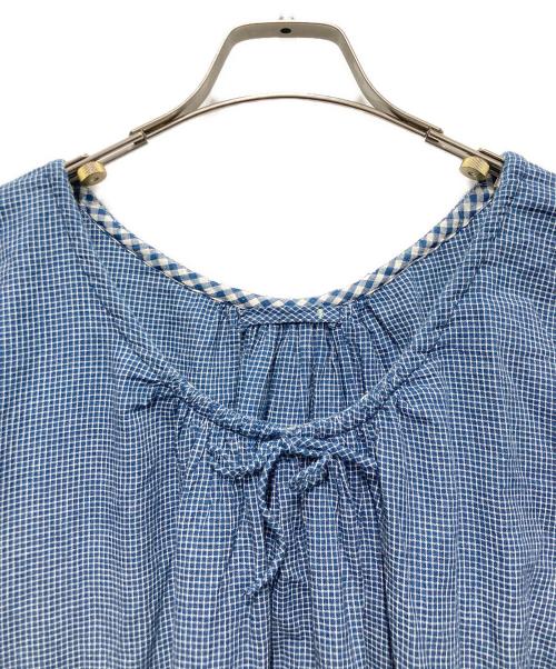 45rpm（45アールピーエム）45rpm (45アールピーエム) チェック切替ワンピース ネイビー サイズ:2の古着・服飾アイテム