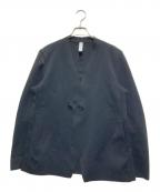 CFCLシーエフシーエル）の古着「Milan Rib Double Breasted Collarless Jacket」｜ネイビー