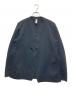 CFCL（シーエフシーエル）の古着「Milan Rib Double Breasted Collarless Jacket」｜ネイビー