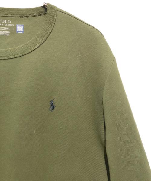 POLO RALPH LAUREN（ポロ・ラルフローレン）POLO RALPH LAUREN (ポロ・ラルフローレン) ポケットクルーネックスウェット グリーン サイズ:Lの古着・服飾アイテム