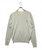 maison kitsuneメゾンキツネ）の古着「ロゴニット」｜グリーン