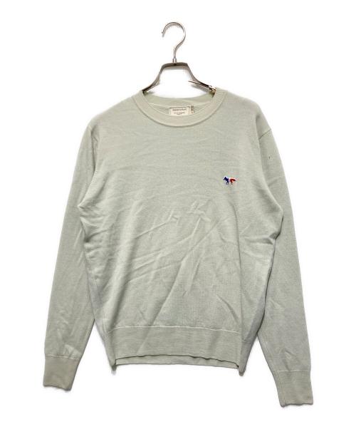 maison kitsune（メゾンキツネ）MAISON KITSUNE (メゾンキツネ) ロゴニット グリーン サイズ:Sの古着・服飾アイテム