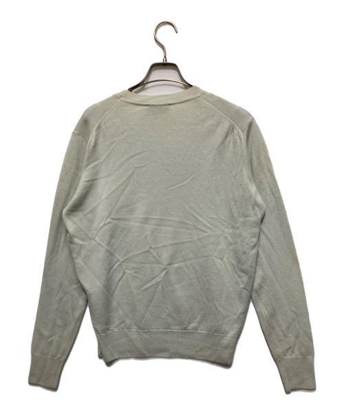 maison kitsune（メゾンキツネ）MAISON KITSUNE (メゾンキツネ) ロゴニット グリーン サイズ:Sの古着・服飾アイテム