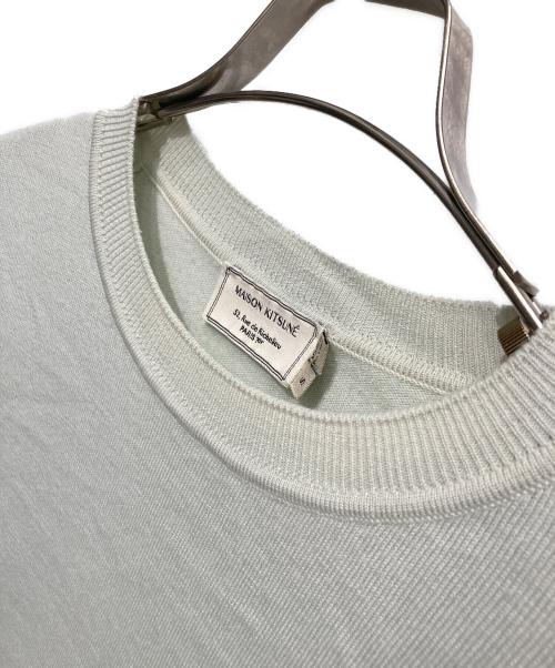 maison kitsune（メゾンキツネ）MAISON KITSUNE (メゾンキツネ) ロゴニット グリーン サイズ:Sの古着・服飾アイテム