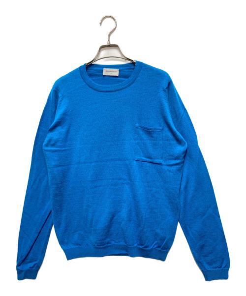 JOHN SMEDLEY（ジョンスメドレー）JOHN SMEDLEY (ジョンスメドレー) ウールニット ブルー サイズ:Mの古着・服飾アイテム