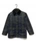 Barbour（バブアー）の古着「BEDALE  ブラックウォッチ オイルドジャケット」｜ネイビー×グリーン