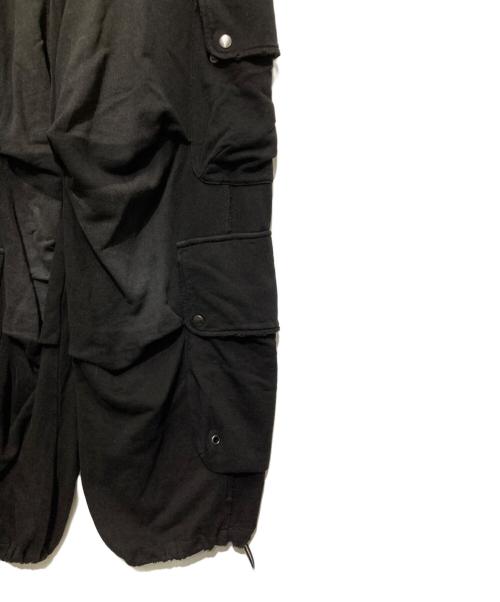 CHIKASHITSU PLUS HIGH（チカシツプラス）CHIKASHITSU PLUS HIGH (チカシツプラス) pocket dirty wash sweat cargo pants ブラック サイズ:1の古着・服飾アイテム