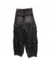 CHIKASHITSU PLUS HIGH (チカシツプラス) pocket dirty wash sweat cargo pants ブラック サイズ:1：7000円
