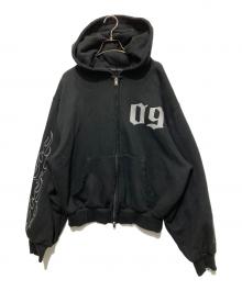 ESC STUDIO（イーエスシーステュディオ）の古着「rockstern hoodie zip-up/ジップパーカー/Y2K」｜ブラック