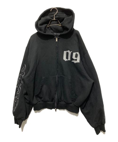 ESC STUDIO（イーエスシーステュディオ）ESC STUDIO (イーエスシーステュディオ) rockstern hoodie zip-up/ジップパーカー/Y2K ブラック サイズ:Freeの古着・服飾アイテム