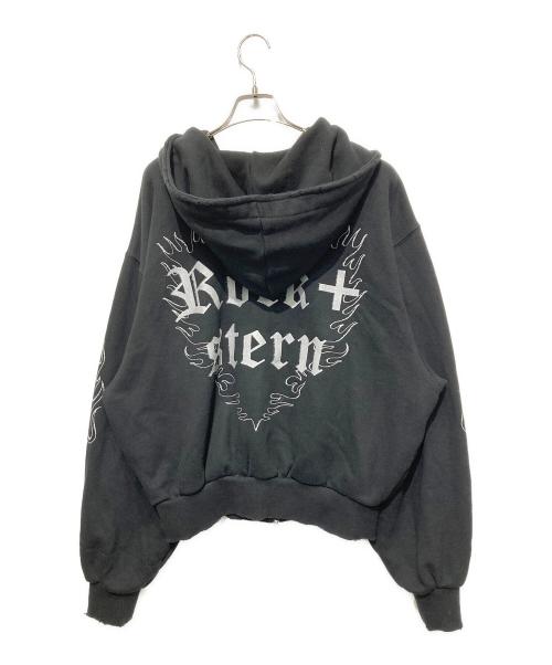 ESC STUDIO（イーエスシーステュディオ）ESC STUDIO (イーエスシーステュディオ) rockstern hoodie zip-up/ジップパーカー/Y2K ブラック サイズ:Freeの古着・服飾アイテム