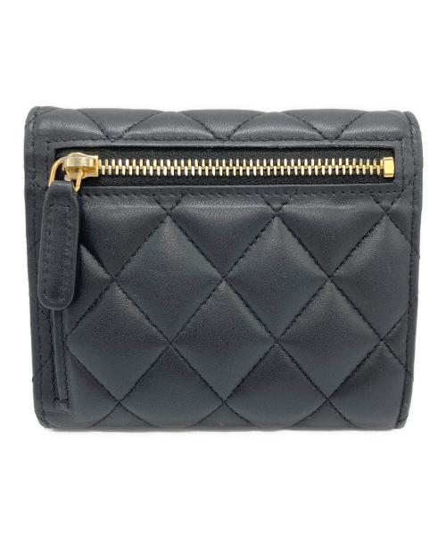CHANEL（シャネル）CHANEL (シャネル) コンパクトウォレット ブラックの古着・服飾アイテム