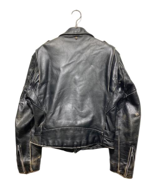 Schott（ショット）Schott (ショット) ダブルレザージャケット ブラック サイズ:38の古着・服飾アイテム